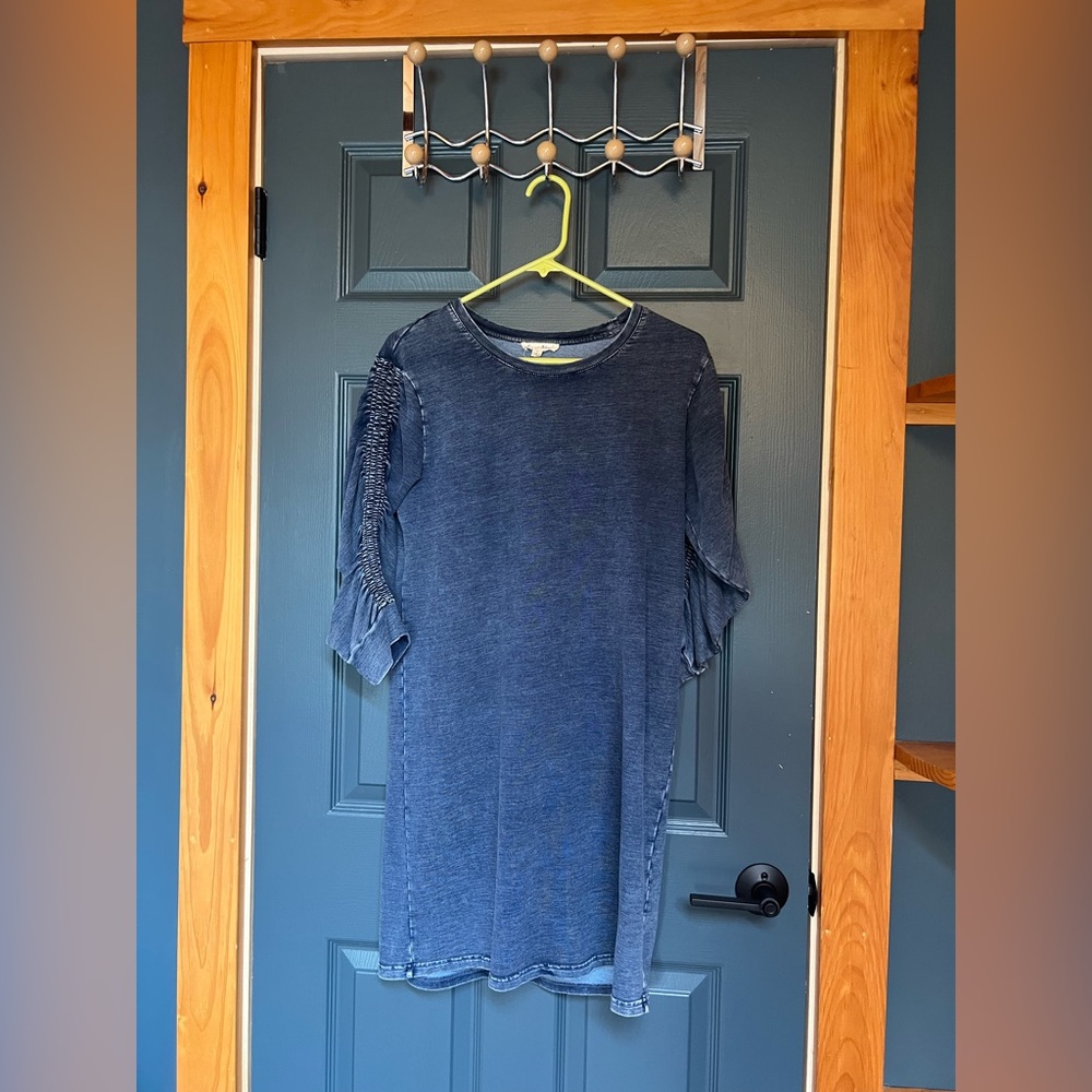 3/4 Length Sleeve Mini T Shirt Dress